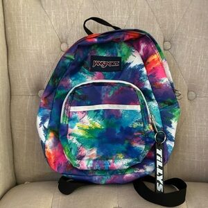Jansport Tie-Dye Splash Backpack in Blue, Purple, Green, Pink, Orange